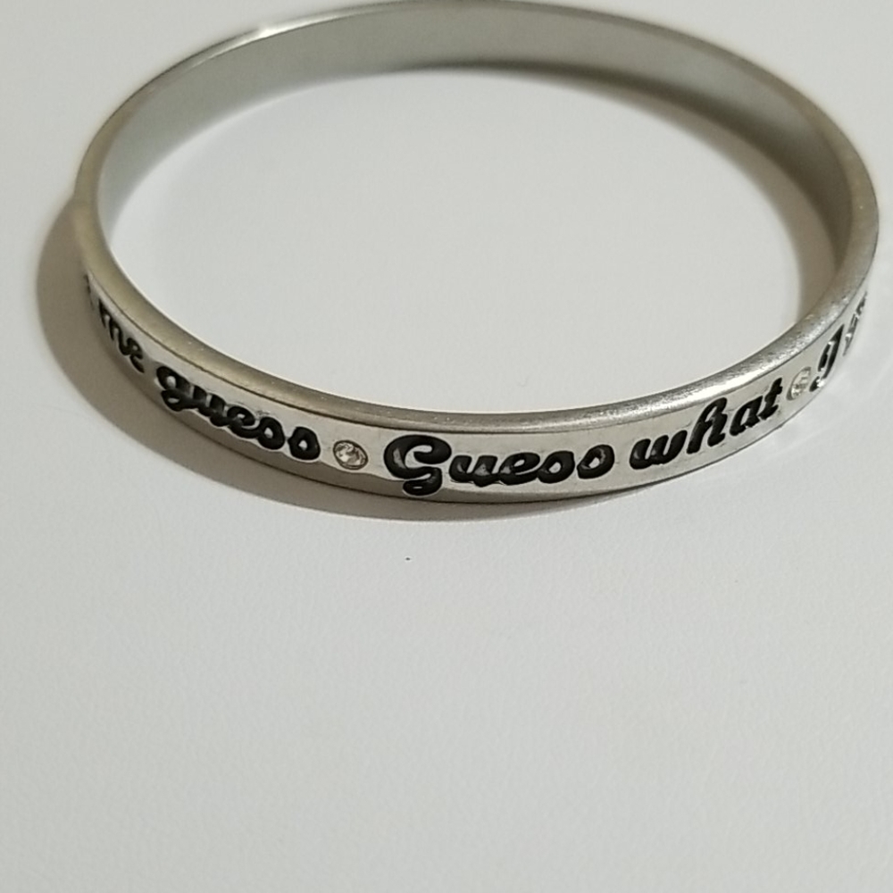 Engraved Guess Bangle - Picture 2 of 6